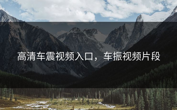 高清车震视频入口，车振视频片段